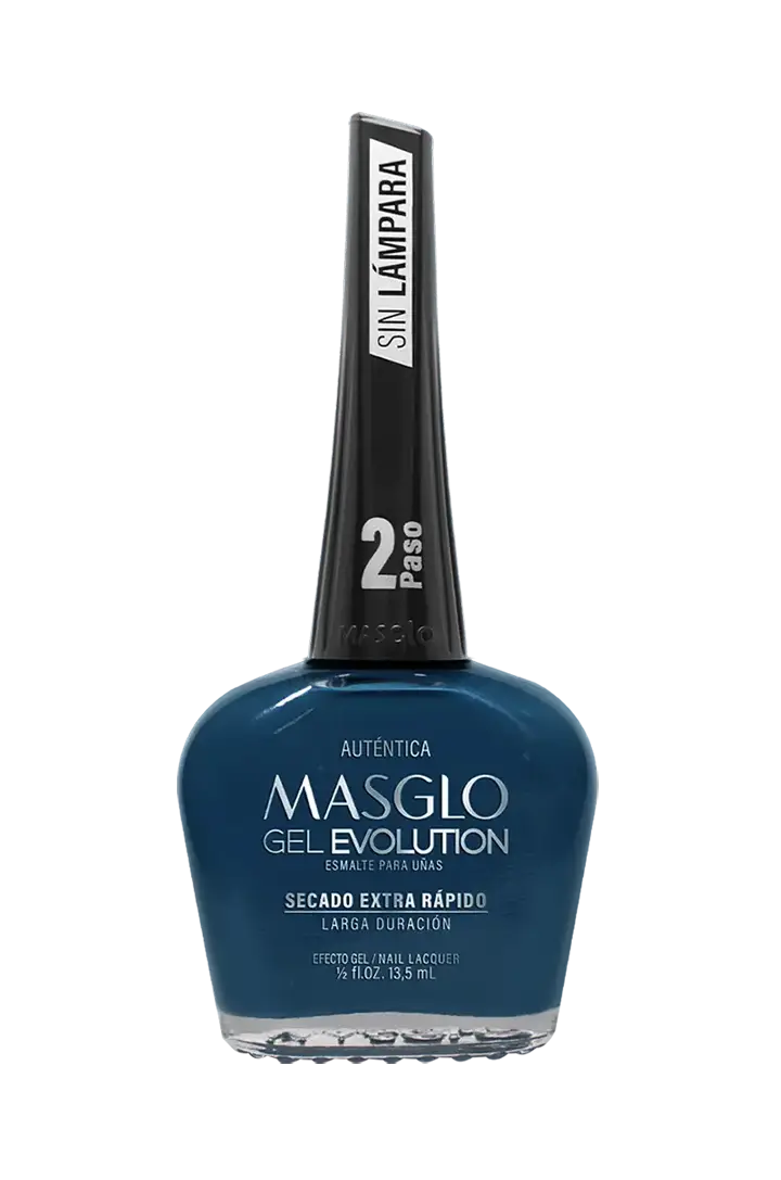 AUTÉNTICA - ESMALTE GEL EVOLUTION EFECTO GEL  MASGLO 13,5 ML - GAMA AZUL