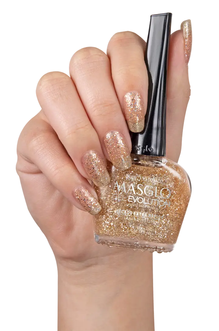 GRANIZADO DORADO - ESMALTE GEL EVOLUTION EFECTO GEL MASGLO 13,5 ML