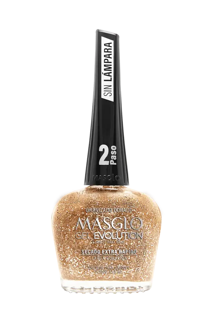 GRANIZADO DORADO - ESMALTE GEL EVOLUTION EFECTO GEL MASGLO 13,5 ML